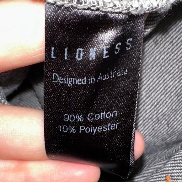 Lioness Pleated Denim Allure Y2K 90s Low Rise Charcoal Mini Skort Size Large - Picture 9 of 16